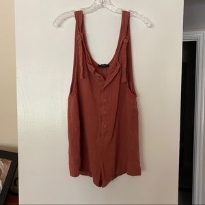 Rust Short Overalls